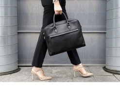 Borsa bowling slim pelle nera Selezione zanolli