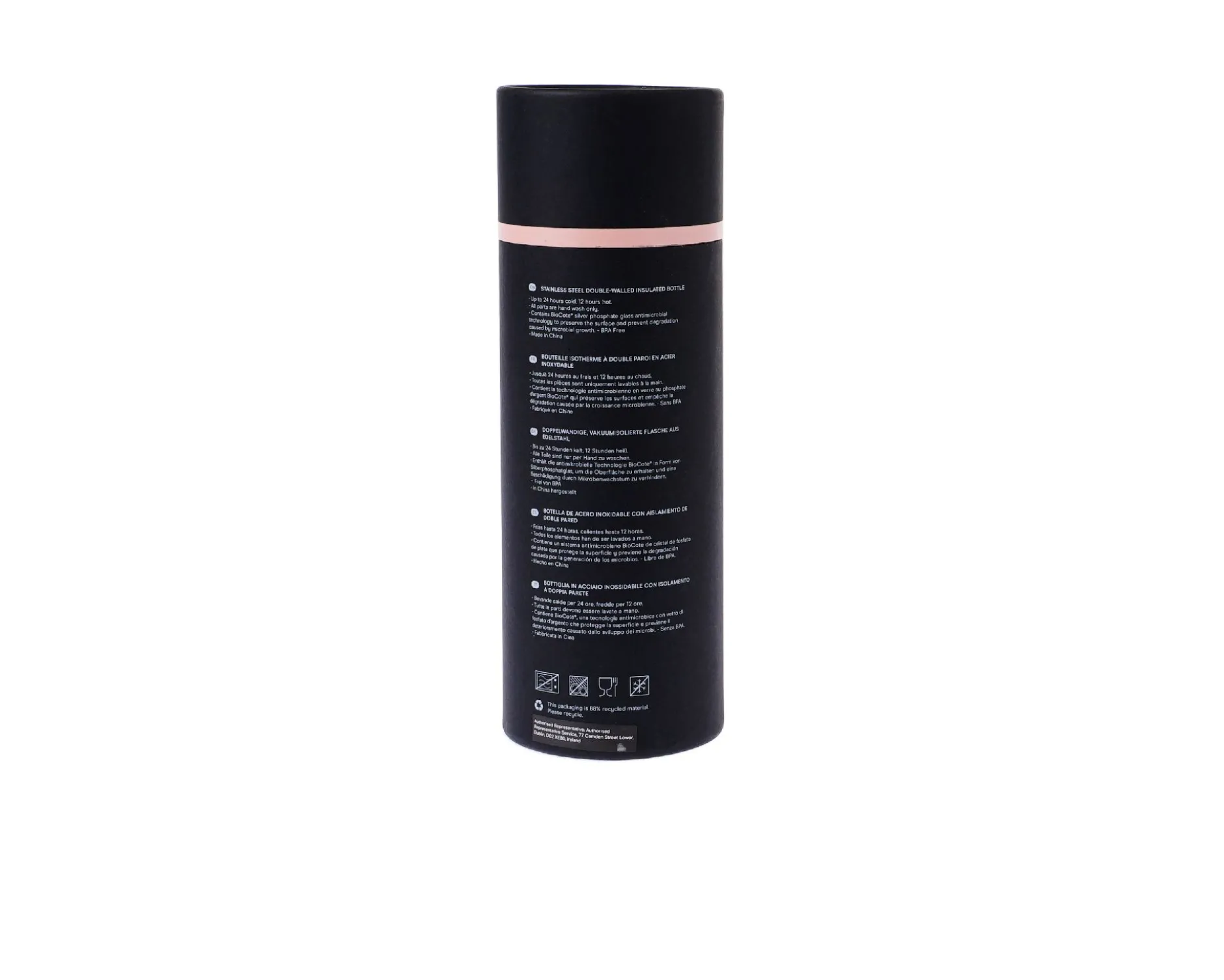 Bottiglia termica acciaio rosa cipria Chilly's bottles