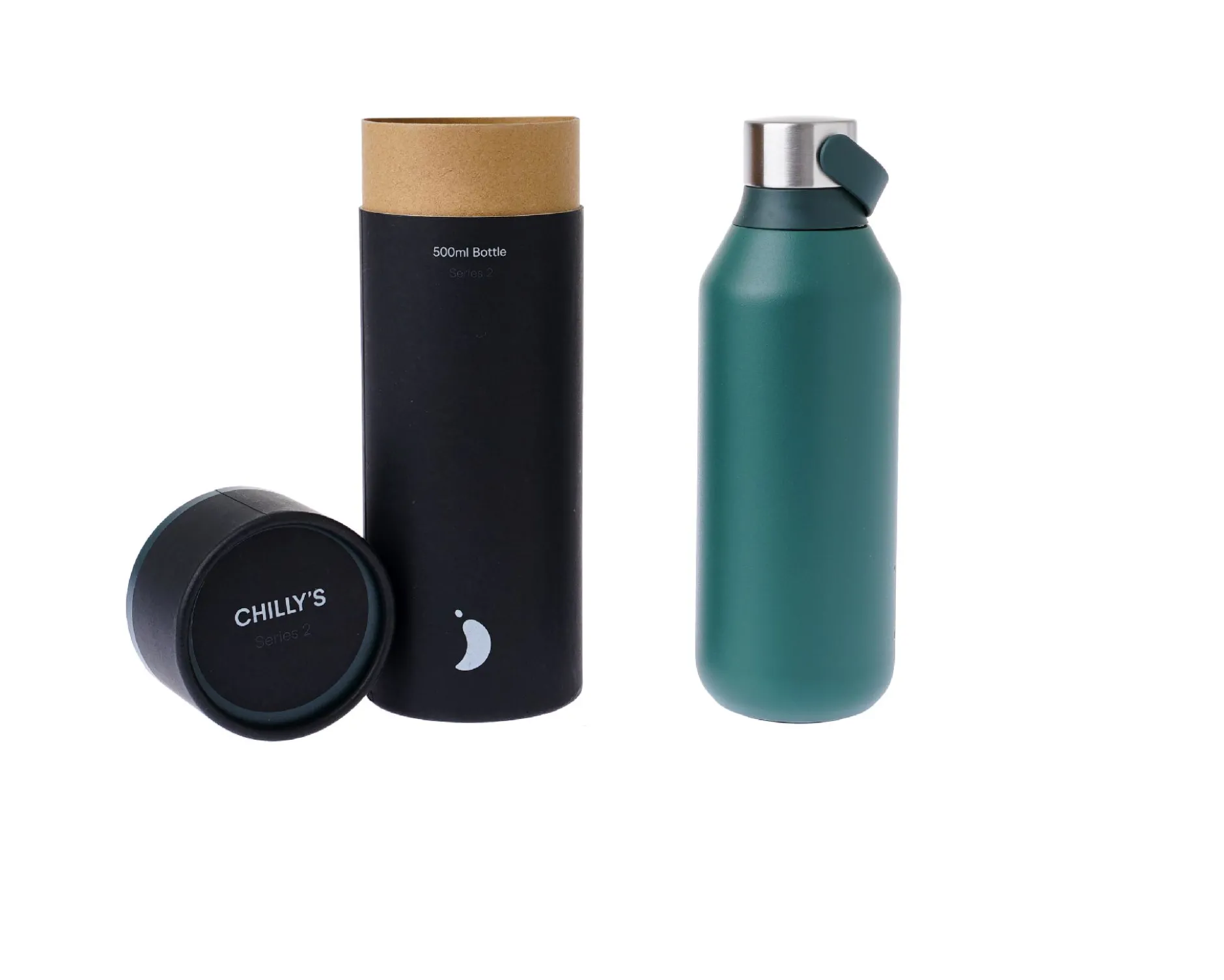 Bottiglia termica acciaio verde pino Chilly's bottles