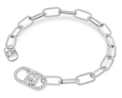 Bracciale acciaio catena con chiusura logo Liu jo