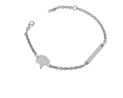Bracciale angelo oro 750‰ con piastrina rettangolare Selezione zanolli