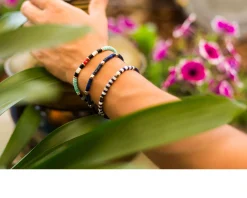 Bracciale argento brunito con onice blu e madreperla Selezione zanolli