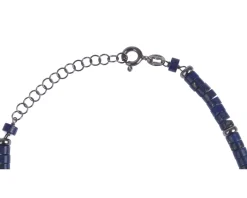 Bracciale argento brunito con onice blu e madreperla Selezione zanolli