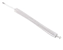 Bracciale argento con 5 fili di zirconi bianchi Selezione zanolli