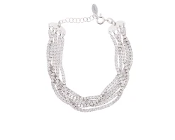 Bracciale argento con 5 fili di zirconi bianchi Selezione zanolli