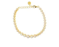 Bracciale argento con finitura oro e cubic zirconia Sovrani