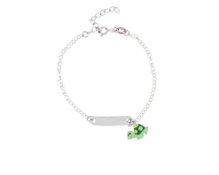 Bracciale argento con tartaruga e piastrina Selezione zanolli