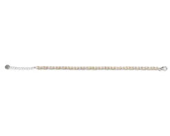 Bracciale argento con zirconi ambra e bianchi Sovrani