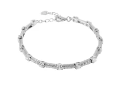 Bracciale argento con zirconi bianchi Sovrani