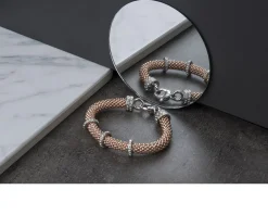 Bracciale argento e 3 anelli con zirconi bianchi Selezione zanolli