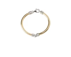 Bracciale argento tubogas con lavorazione centrale Selezione zanolli