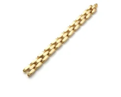 Bracciale bold argento dorato con maglia quadrata Unoaerre