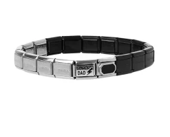 Bracciale composable acciaio bicolore superdad Nomination