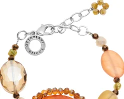 Bracciale con agata, perle e cristalli Ottaviani