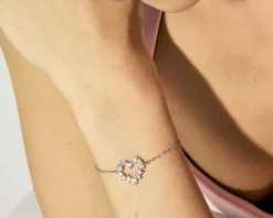 Bracciale cuore colour wave argento con cubic zirconia Nomination