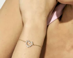 Bracciale cuore colour wave argento dorato con cubic zirconia Nomination