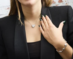Bracciale cuori ottone con cubic zirconia Sovrani