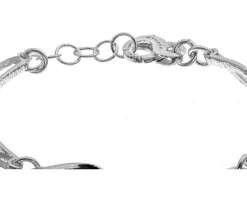 Bracciale dyane argento sagomato liscio e martellato Selezione zanolli
