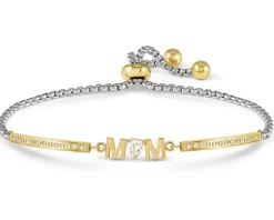 Bracciale milleluci acciaio dorato mom e zirconi Nomination