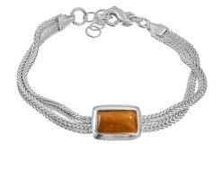 Bracciale nara argento rettangolo avventurina rossa Selezione zanolli