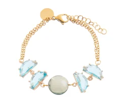 Bracciale ocean odissey vetro di murano grigio e cristalli Murrina murano venezia