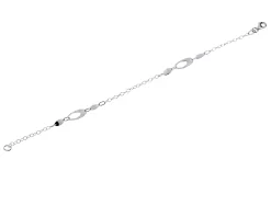 Bracciale oro 750‰ bianco con ovali Selezione zanolli