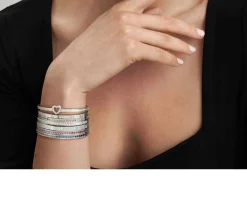 Bracciale pretty bangles acciaio con zirconi azzurri Nomination