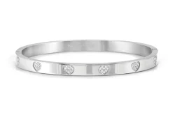 Bracciale pretty bangles acciaio cuori con zirconi Nomination