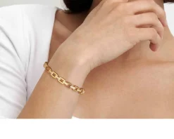 Bracciale pretty bangles acciaio dorato catena con zirconi Nomination