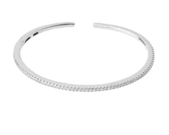 Bracciale rigido argento con cubic zirconia Sovrani