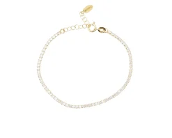 Bracciale tennis argento dorato con zirconi bianchi Selezione zanolli