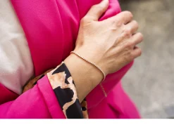 Bracciale tennis argento rosè con zirconi bianchi Selezione zanolli