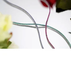 Bracciale tennis oro 750‰ e rubini ct. 1.05 Davite & delucchi