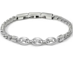 Bracciale uomo manvision acciaio tubolare con maglia marina Nomination