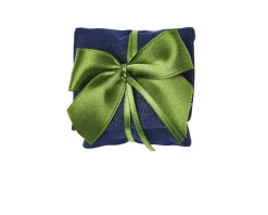 Busta portaconfetti jeans con fiocco raso verde Selezione zanolli