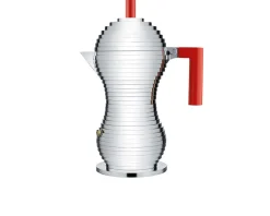 Caffettiera pulcina induzione manico rosso sei tazze Alessi