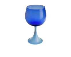 Calice borgogna burlesque vetro di murano celeste blu Nasonmoretti