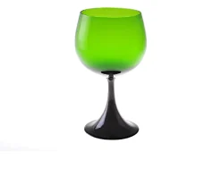 Calice borgogna burlesque vetro di murano mirtillo verde pino Nasonmoretti