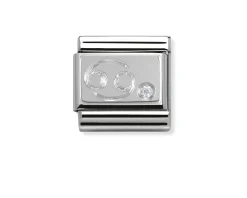 Cancro composable acciaio argento 925 e zirconi Nomination