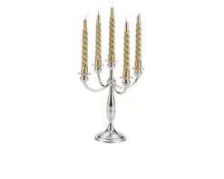 Candelabro argento a cinque fiamme in stile inglese Selezione zanolli