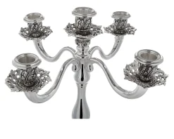 Candelabro argento a cinque fiamme Selezione zanolli