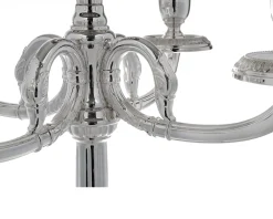 Candelabro impero argento a cinque fiamme Selezione zanolli