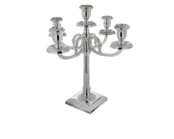 Candelabro impero argento a cinque fiamme Selezione zanolli