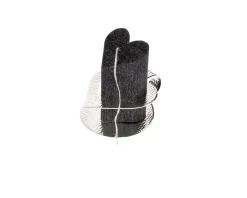 Candela cuore silver plated nera Selezione zanolli