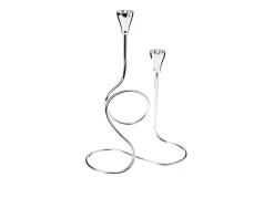 Candeliere a filo silver plated a due fiamme Selezione zanolli