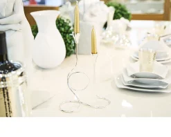 Candeliere a filo silver plated a due fiamme Selezione zanolli