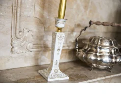 Candeliere medusa gala porcellana con candela Versace