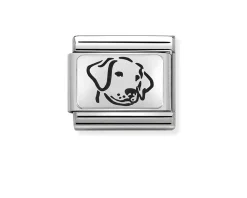 Cane composable acciaio e argento Nomination