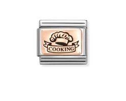 Cappello da chef composable acciaio e oro rosa Nomination