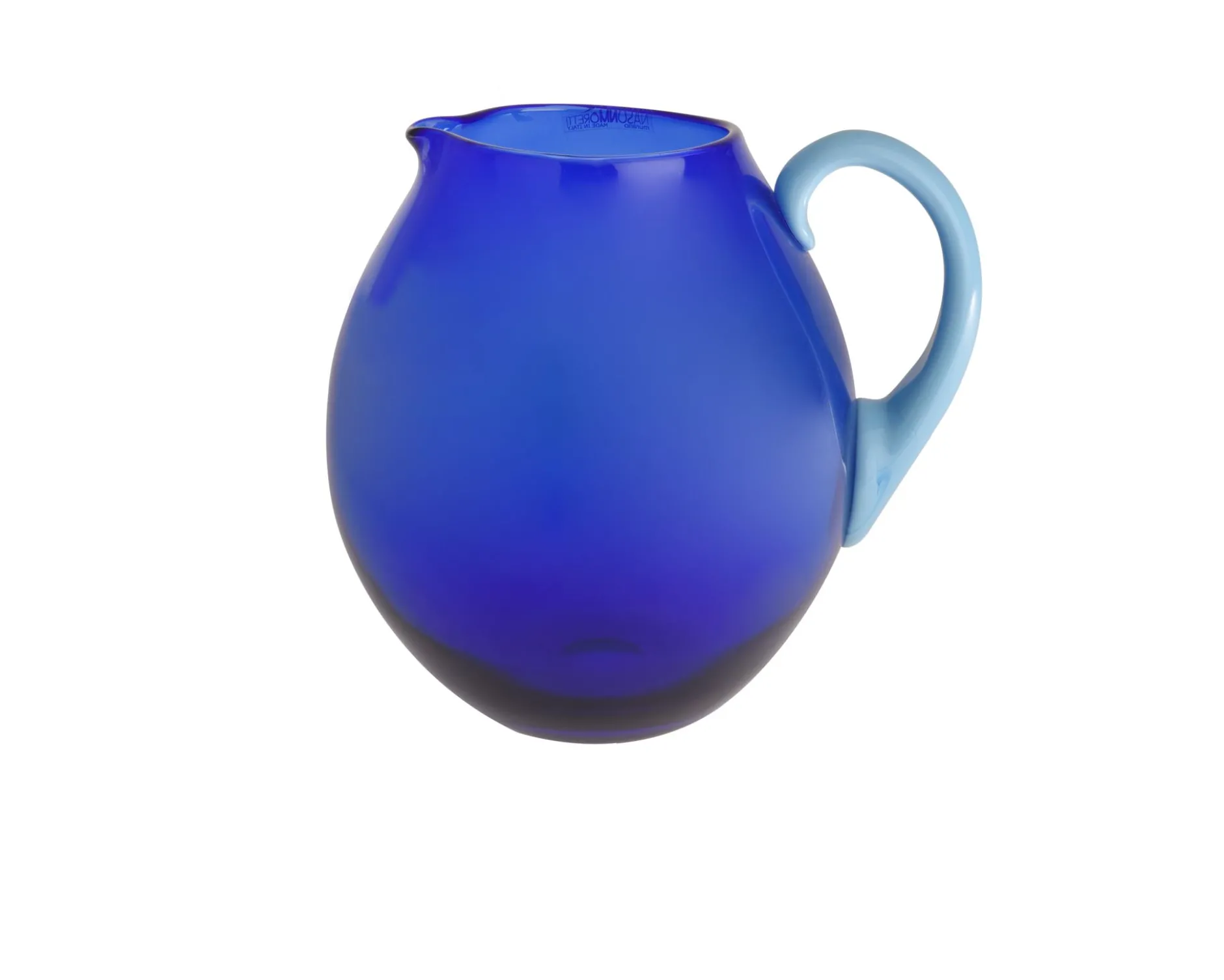 Caraffa dandy vetro di murano celeste blu Nasonmoretti